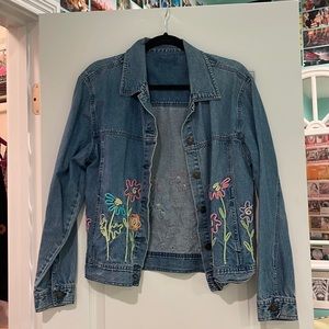 80s floral denim jacket!